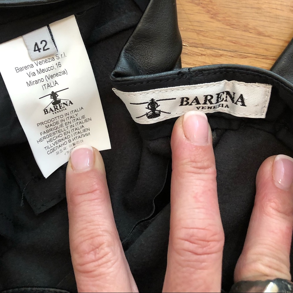Barena Venezia Black Vegan Leather Pants - Picture 8 of 8
